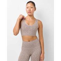 Sweaty Betty Stamina Seamless Non Wired Sports Bra Beige Mix