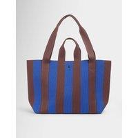 Sweaty Betty Knitted Stripe Multi Wear Beach Bag Blue Mix