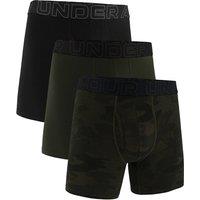 Under Armour 3 Pack Performance Cotton Rich Boxers Khaki Mix