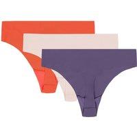 Under Armour 3 Pack No VPL Thongs Purple Mix