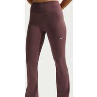 Nike One High Waisted Flared Leggings Dark Brown