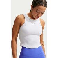 Nike Dri-Fit Fitted Racer Back Crop Tank Top Black Mix