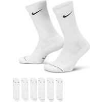 Nike 6 Pack Everyday Elevated Crew Socks White