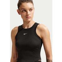 Nike One Fitted Dri-Fit Cropped Vest Top Black Mix