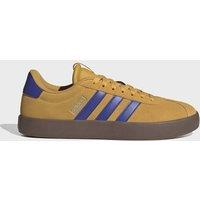 Adidas VL Court 3.0 Leather Stripe Cupsole Trainers Camel