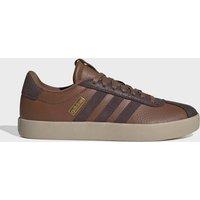 Adidas VL Court 3.0 Leather Stripe Cupsole Trainers Brown