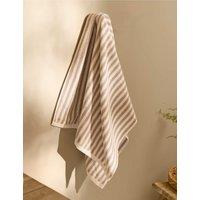 YARD Pure Cotton Hebden Striped Bath Towel Natural