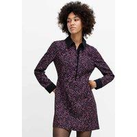 French Connection Floral Mini Shirt Dress Black Mix
