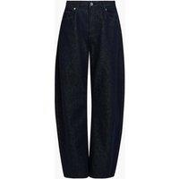 French Connection Mid Rise Barrel Jeans Dark Blue Denim
