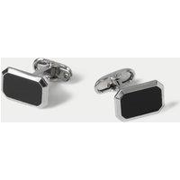 M&S Enamel Square Cufflinks Silver