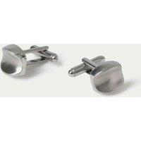 Autograph Autograph Brushed Bean Cufflink Silver