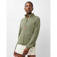 Sweaty Betty Evergreen Zip Up Funnel Neck Sports Fleece Dark Khaki