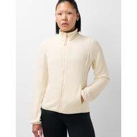 Sweaty Betty Evergreen Zip Up Funnel Neck Sports Fleece Stone