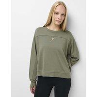 Sweaty Betty After Class Crop Sweatshirt Dark Khaki