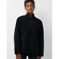 Sweaty Betty Plush Half Zip Funnel Neck Fleece Jacket Black
