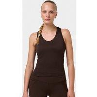 Sweaty Betty Athlete Seamless Gym Crop Vest Top Dark Brown
