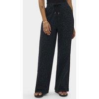 Sweaty Betty Explorer Animal Print Wide Leg Trousers Black Mix
