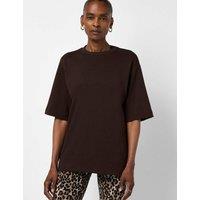 Sweaty Betty Elevated Cotton Blend Longline T-Shirt Dark Brown