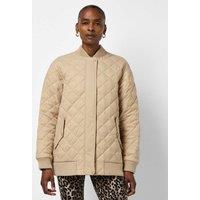 Sweaty Betty On The Move Quilted Oversized Jacket Beige Mix