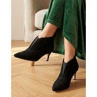 Jones Bootmaker Leather Stiletto Heel Ankle Boots Black
