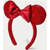 M&S Minnie Mouse Glitter Ears Headband Red