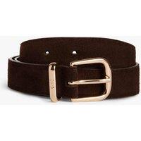 HOBBS Suede Buckle Belt Brown
