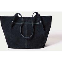 Jigsaw Suede Tote Bag Navy