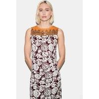 Jigsaw Jersey Batik Top Burgundy Mix