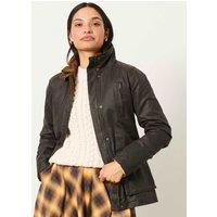 FatFace Cotton Rich Hooded Utility Jacket Chocolate
