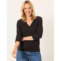 FatFace Pure Cotton V-Neck T-Shirt Black