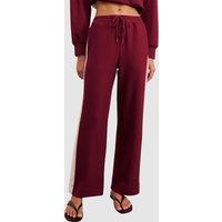 Jag Side Stripe Wide Leg Joggers Red