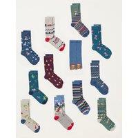 FatFace 12 Days of Socks Advent Calendar Multi