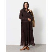 FatFace Knitted Jumper Maxi Dress with Wool Chocolate