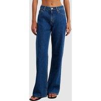 Jag Relaxed Mid Rise Slouchy Wide Leg Jeans Blue