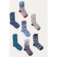 FatFace 7 Days of Socks Gift Set Multi