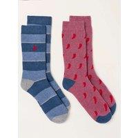 FatFace 2 Pack Chilli Cotton Rich Thermal Socks Multi