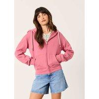 FatFace Pure Cotton Zip-Up Hoodie Dark Pink