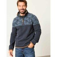 FatFace Cotton Rich Half Zip Airlie Sweatshirt Navy Mix
