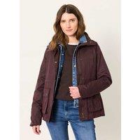 FatFace Cotton Rich Funnel Neck Utility Jacket Plum