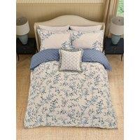 Sanderson Pure Cotton Paradise Toile Bedding Set Blue Mix