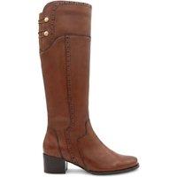 Jones Bootmaker Leather Knee High Boots Tan