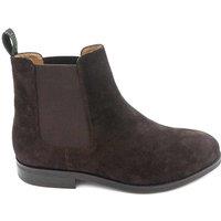 Jones Bootmaker Wide Fit Leather Pull On Chelsea Boots Dark Brown