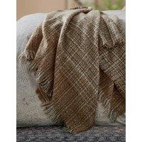 Bedeck of Belfast Woven Osanna Tasselled Throw Brown Mix