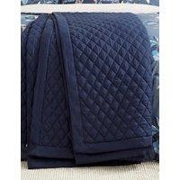 Bedeck of Belfast Pure Cotton Sutton Quilted Throw Navy
