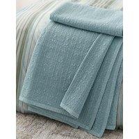 Bedeck of Belfast Pure Cotton Quilted Throw Blue