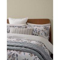 Bedeck of Belfast Pure Cotton Paisley Rectangular Cushion Grey Mix