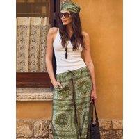 RO&ZO Printed Paisley Square Scarf Khaki Mix