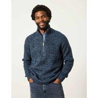 FatFace Funnel Neck Half Zip Jumper Blue