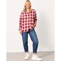 FatFace Pure Cotton Checked Shirt Red Mix