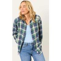 FatFace Pure Cotton Checked Shirt Green Mix